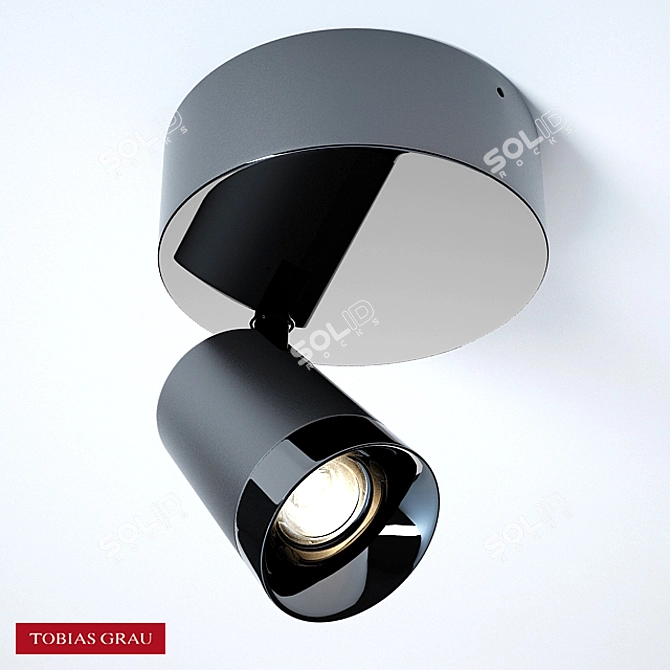 Sleek Motion Pendant Light 3D model image 1