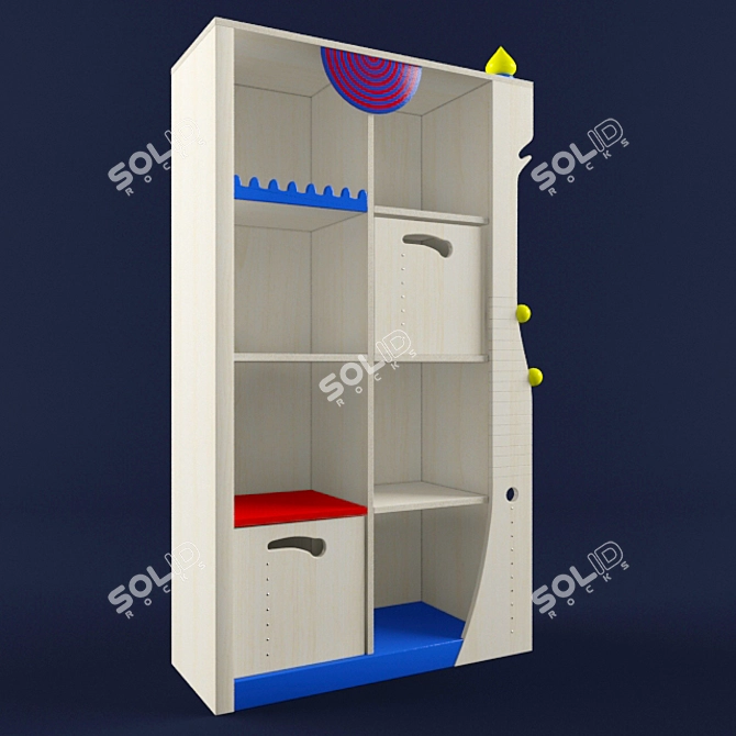 HABA Kids Bookcase: Organize and Inspire 3D model image 1