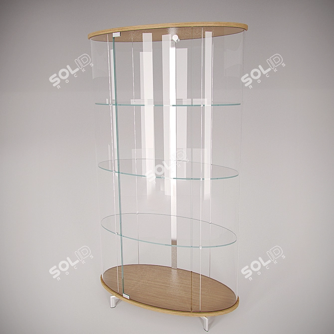 Title: Elegant Glass Showcase by Tonin Casa 3D model image 1