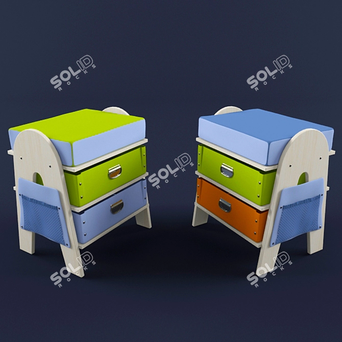 HABA Kids Cupboard - Organized and Playful 3D model image 1