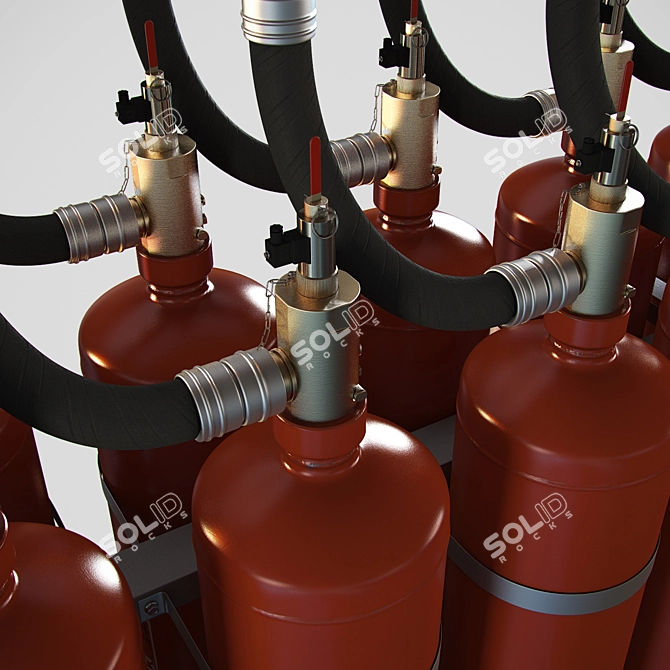 Gas Fire Suppression: Effective Protection with Minimal Damage 3D model image 2