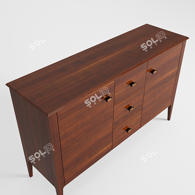 Stylish Modern Sideboard 3D model image 2