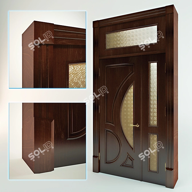 Elegant Entryway Door 3D model image 1