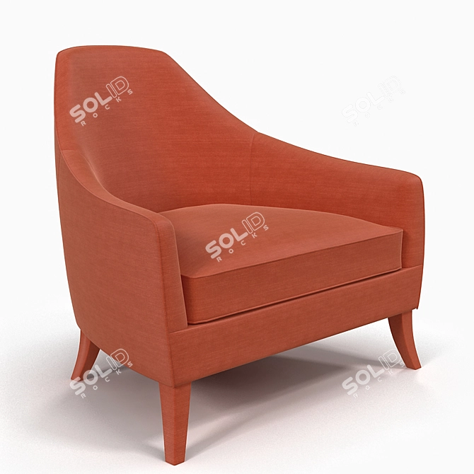 Elegant Margaret Armchair by Munna 3D model image 1