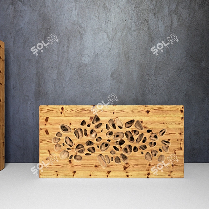 Elegant Woodflow Sculpture 3D model image 3