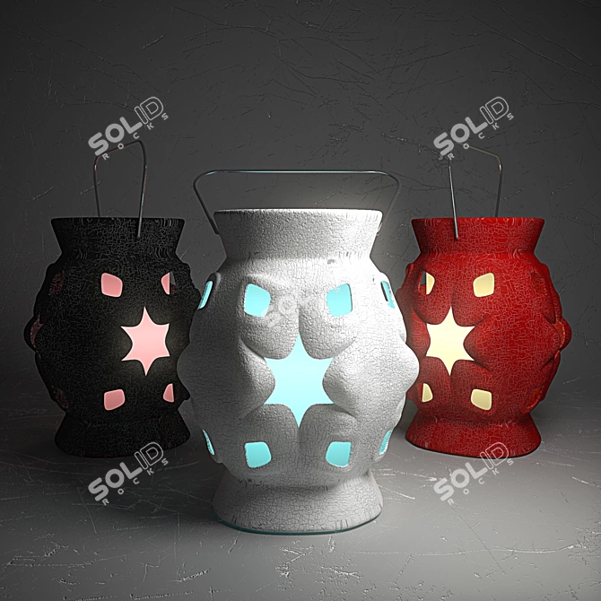 Festive Lantern: Holiday Decor 3D model image 1