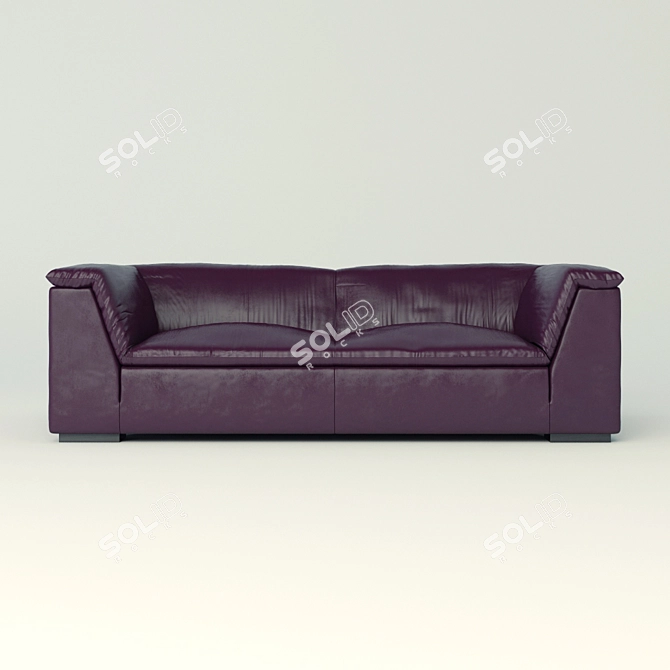 Luxury Italian Leather Sofa - Koinor Leggero 3D model image 2