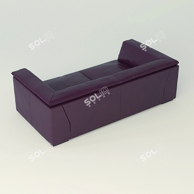 Luxury Italian Leather Sofa - Koinor Leggero 3D model image 3