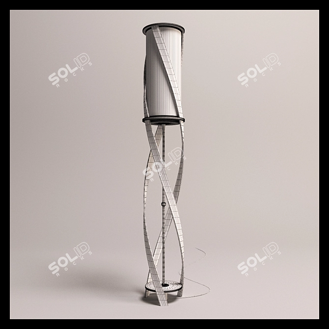 Elegant Tango Floor Lamp 3D model image 3