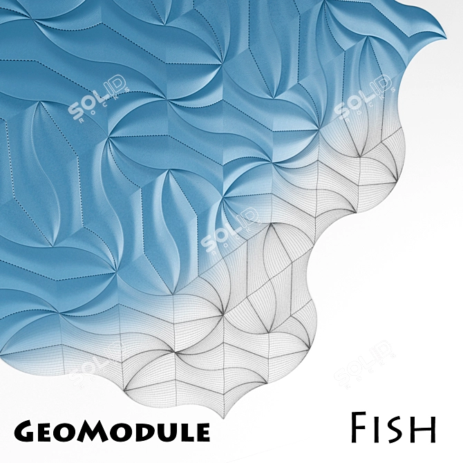 Modular Fish Panels - Create Stunning Decor 3D model image 1