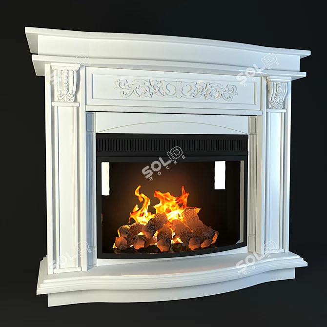 ALEX BAUMAN Raffaele Electric Fireplace 3D model image 2