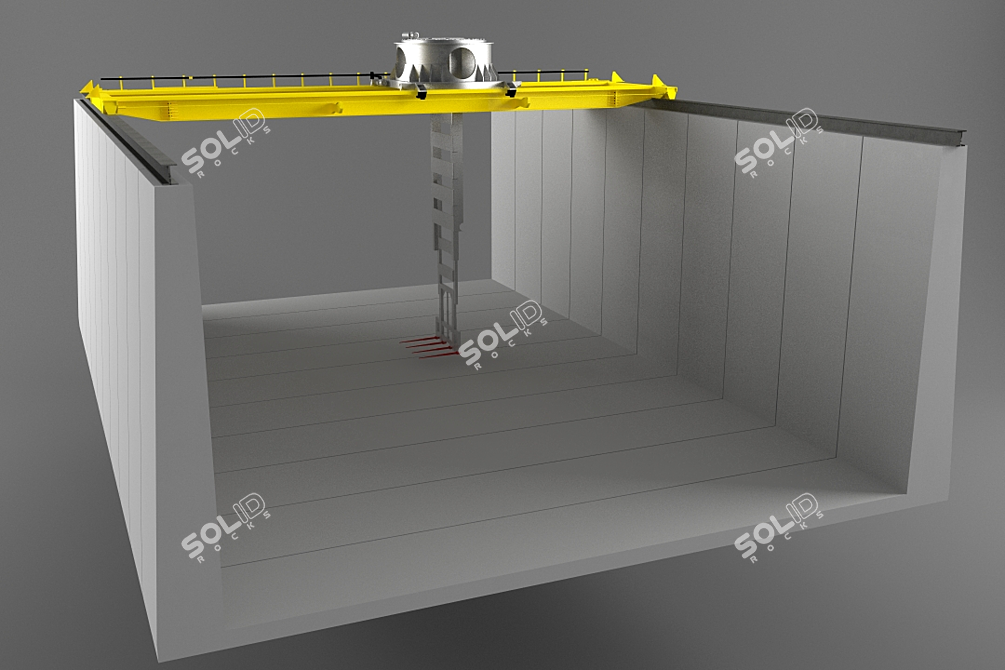 Swivel Hay Fork for Efficient Load Handling 3D model image 2