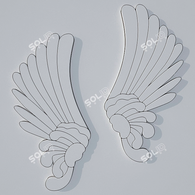 Reflective Wings: A Miraculous Accent 3D model image 3