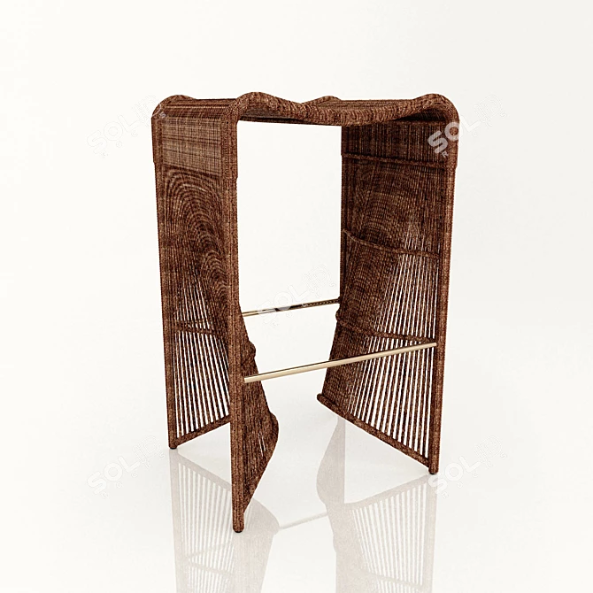 Trendy Pigalle Bar Stool 3D model image 1