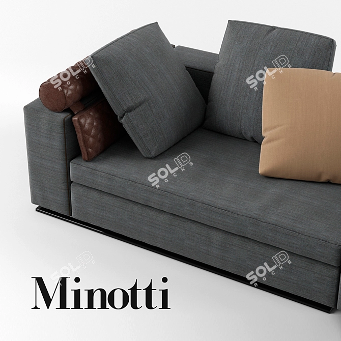 Sleek Minotti Leonard Sofa 3D model image 2