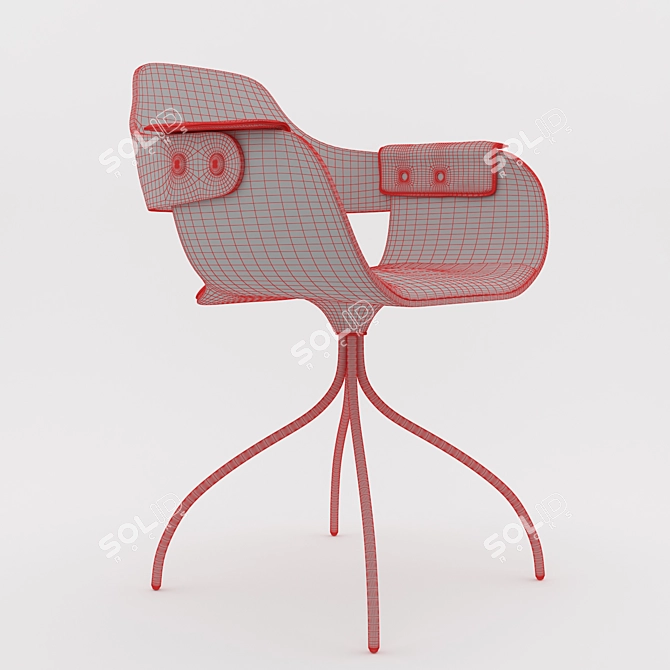 Sleek BD Barcelona Stool 3D model image 3