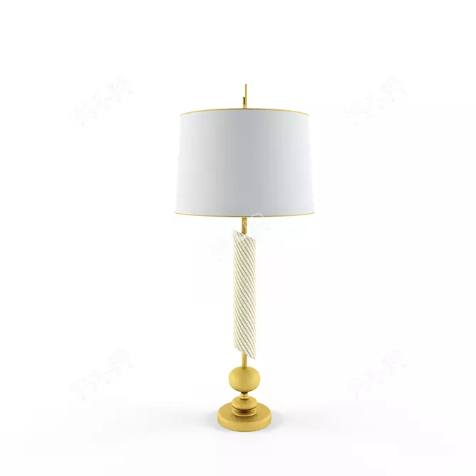 Illuminated Table Lamp: 2-in-1 3D model image 1