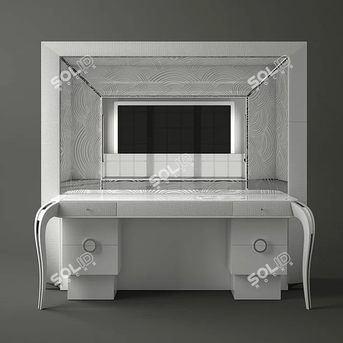 Elegant Vanity Table: Florence Collections 3D model image 2