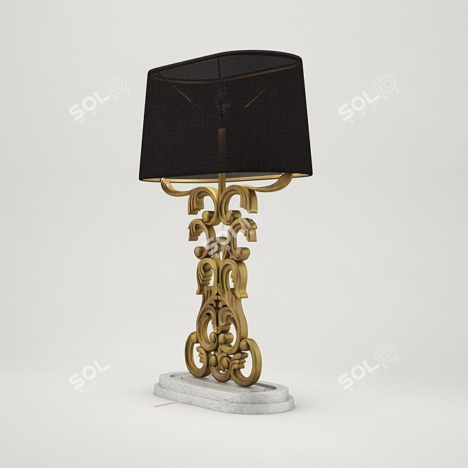 Title: 3dsmax Table Lamp with Vray Material 3D model image 2