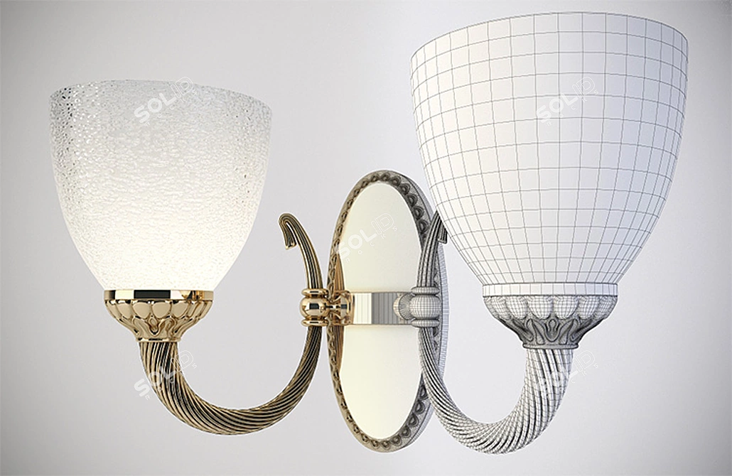 Elegant Reccagni Angelo Sconce 3D model image 2