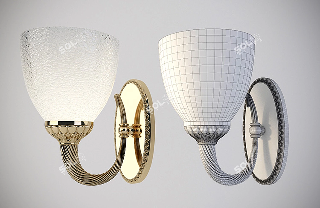 Elegant Reccagni Angelo Sconce 3D model image 3