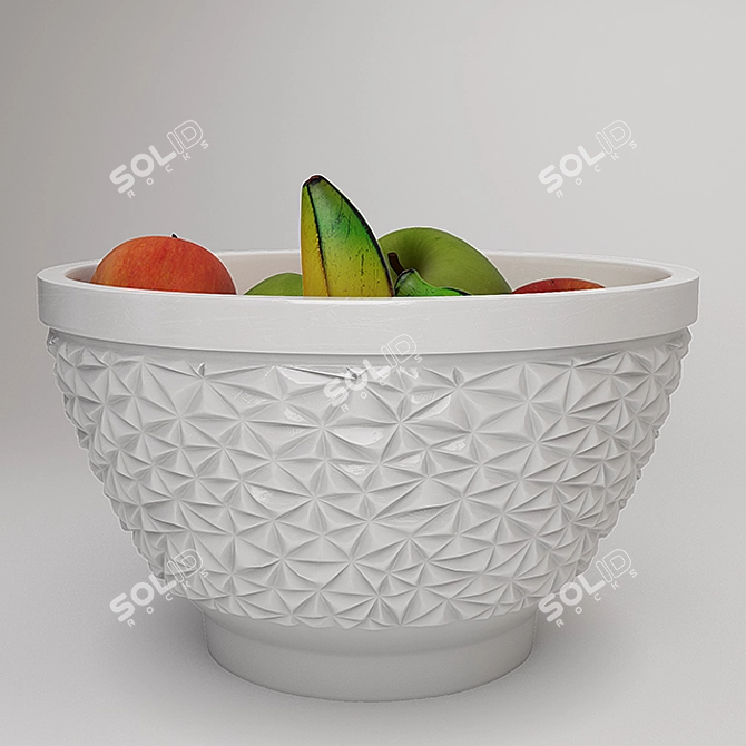 Fresh Harvest Fruit Bowl 3D model image 1