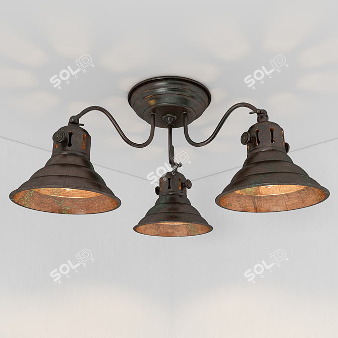 Elegant Ceiling Chandelier | Moretti Luce 3D model image 1