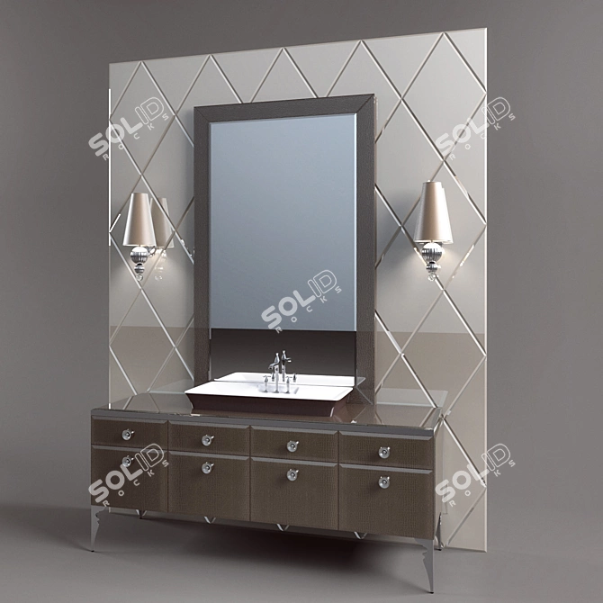 Elegant Majestic Vanity: Timeless Luxury 3D model image 1