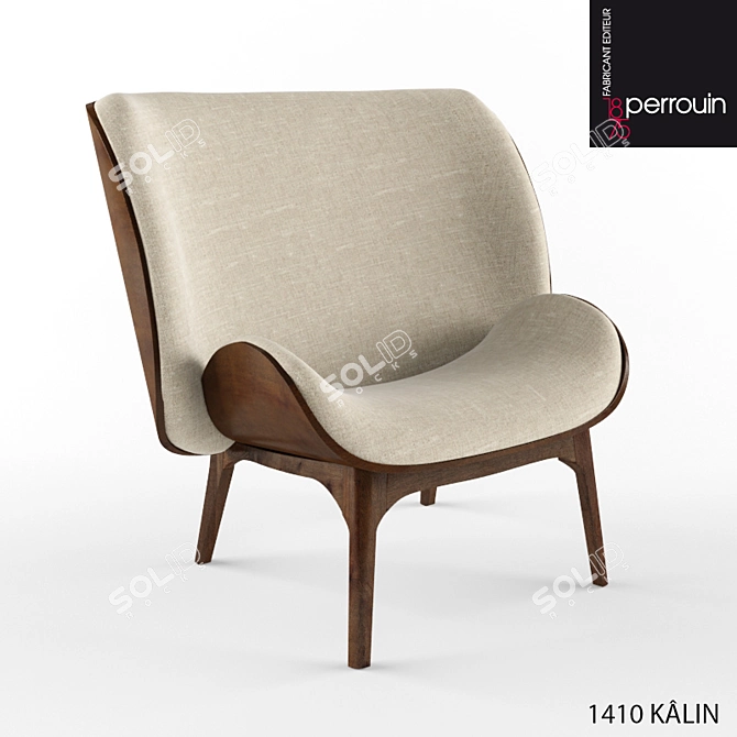 French Made Perrouin Kalin Armchair 3D model image 1