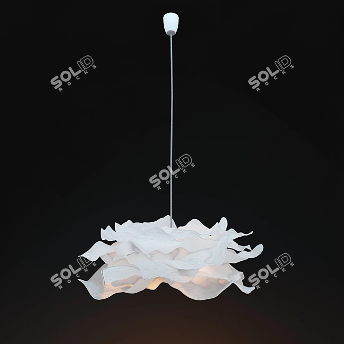 Soothing Origami-inspired Paper Lamp 3D model image 3