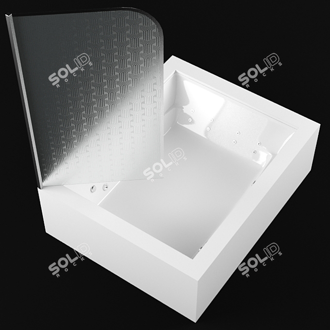 Custom Hydro-Massage Bathtub 3D model image 2