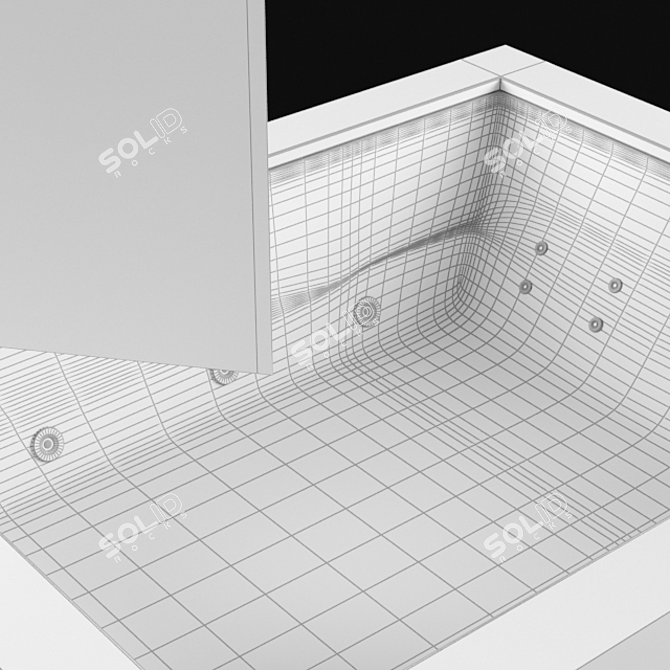 Custom Hydro-Massage Bathtub 3D model image 3