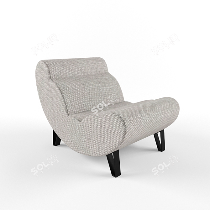 Elegant Ergonomic Recliner Chair 3D model image 1