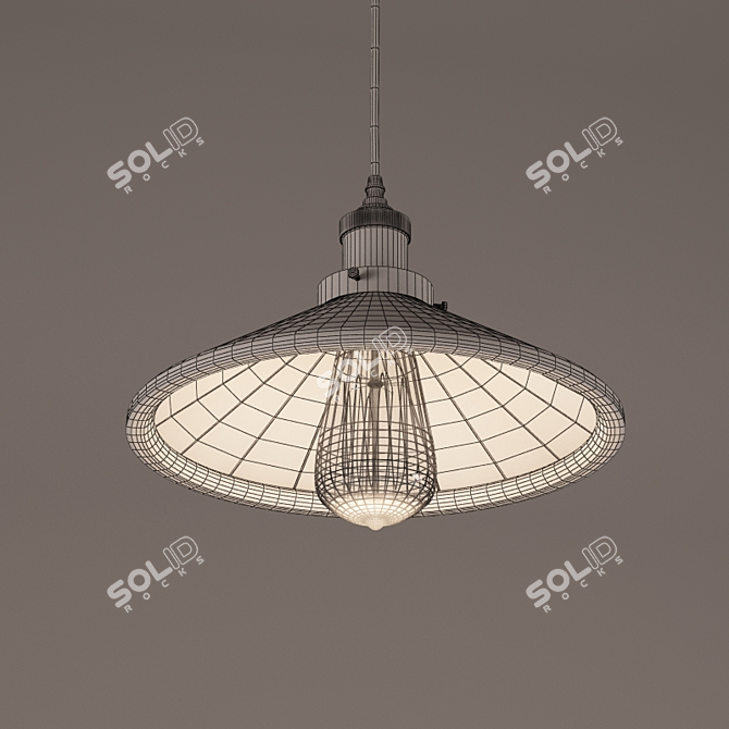 Sleek Pod Pendant Light 3D model image 2
