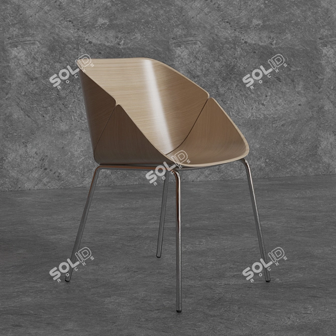 Modern Plank Baba Chair 3D model image 1