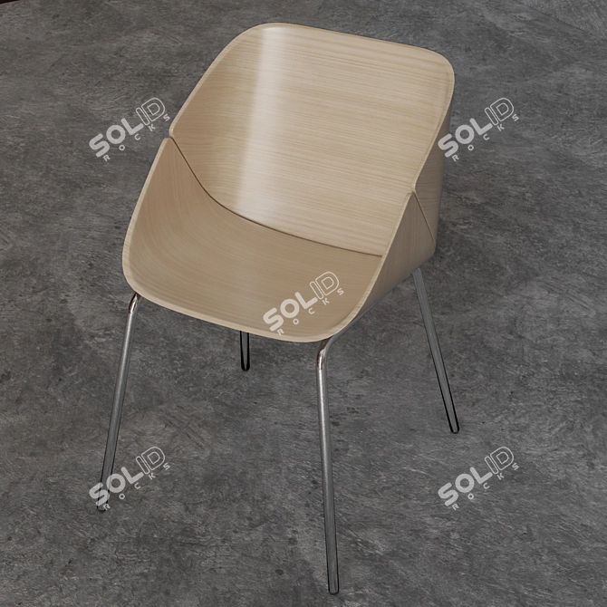 Modern Plank Baba Chair 3D model image 2