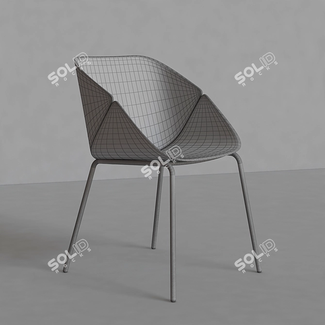 Modern Plank Baba Chair 3D model image 3