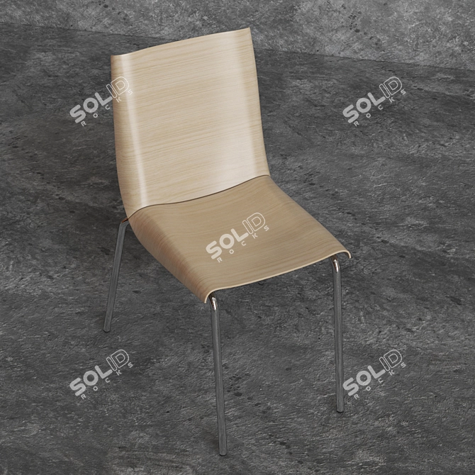 Modern Plank Millefoglie Chair 3D model image 2