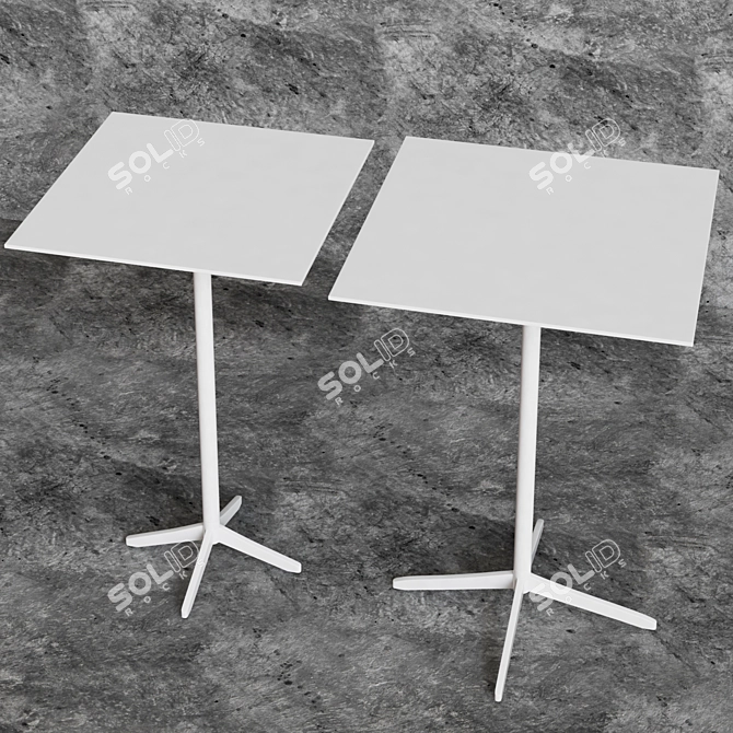 Modern Square Tables: 70x70 & 80x80 3D model image 2