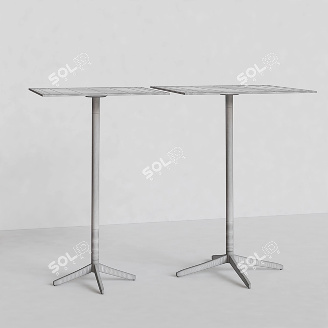 Modern Square Tables: 70x70 & 80x80 3D model image 3