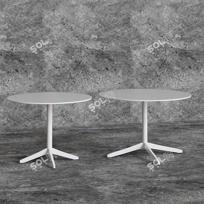 Modern Round Tables: 700mm & 800mm 3D model image 1