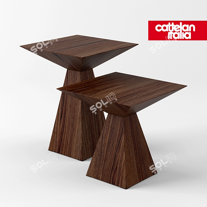 Elegant Cattelan Italia Theo Table 3D model image 1