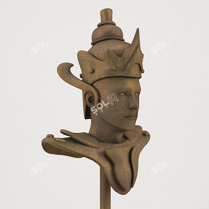 Sculpted Head 3D Model 3D model image 2