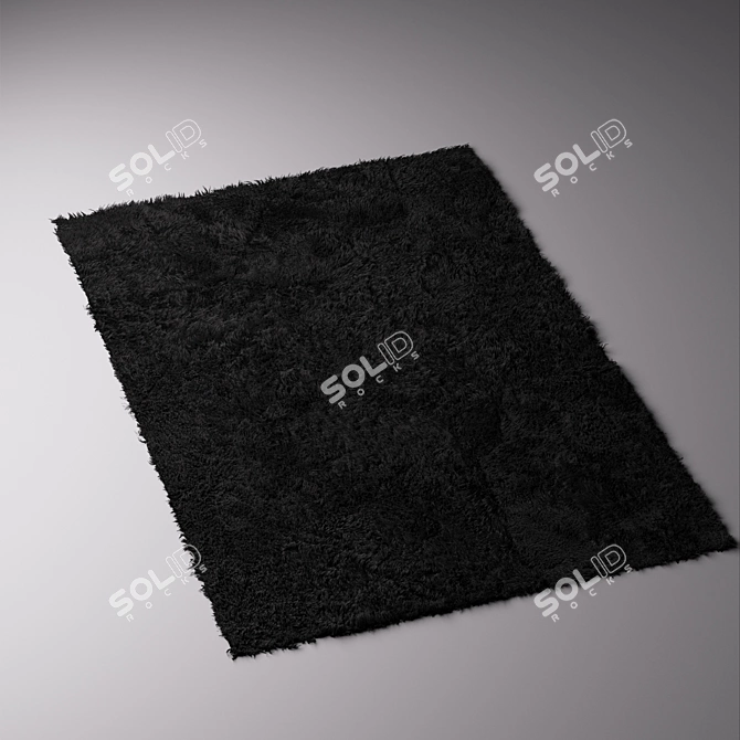 Versatile Brown/Black Carpet: 200x300cm 3D model image 3