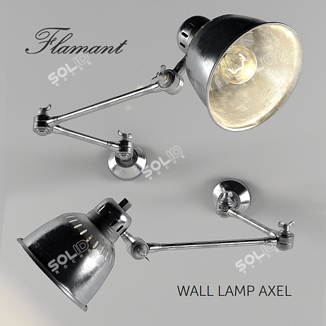 Elegant Axel Wall Lamp 3D model image 1