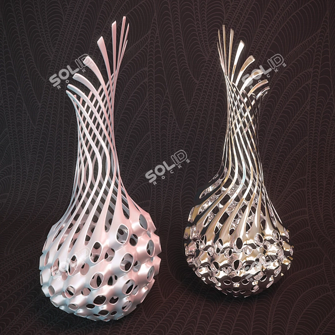 Elegant Meteora Vases 3D model image 1