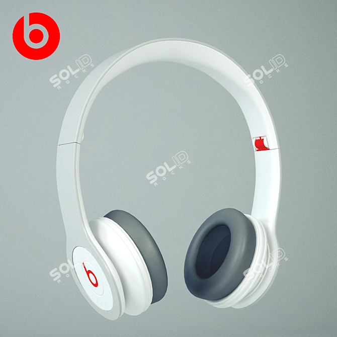 Title: HD Sound, Sleek Style: Monster Beats Solo 3D model image 1