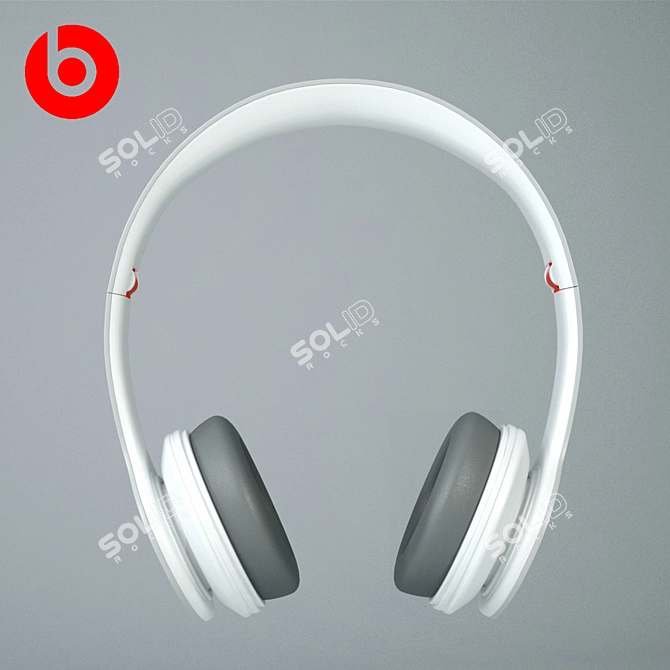 Title: HD Sound, Sleek Style: Monster Beats Solo 3D model image 2