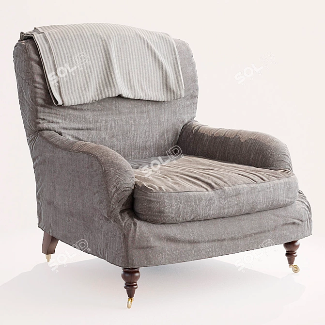 Elegant Displacement-Free Chair 3D model image 1