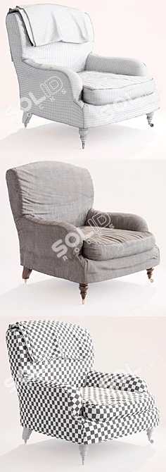 Elegant Displacement-Free Chair 3D model image 3